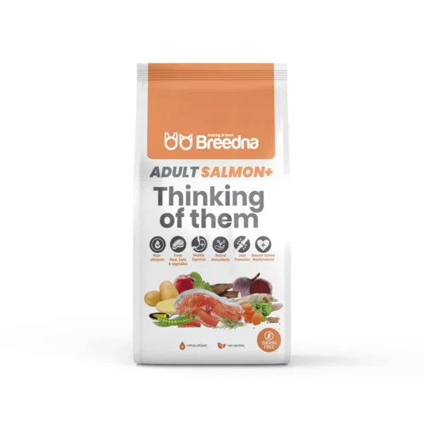 GRAIN FREE SALMON+ Hipoalergiczna karma bezzbożowa dla psa z łososiem i śledziem - 12 kg